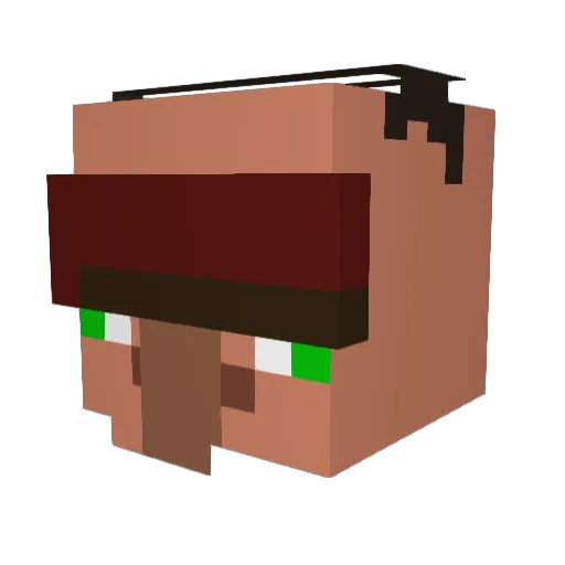 Dippmix Minecraft avatar head, 3D render