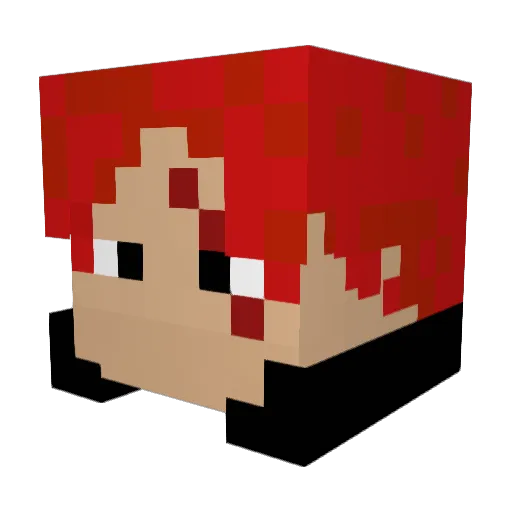 DippyDom Minecraft avatar head, 3D render