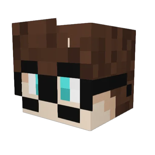 Dippydapper Minecraft avatar head, 3D render