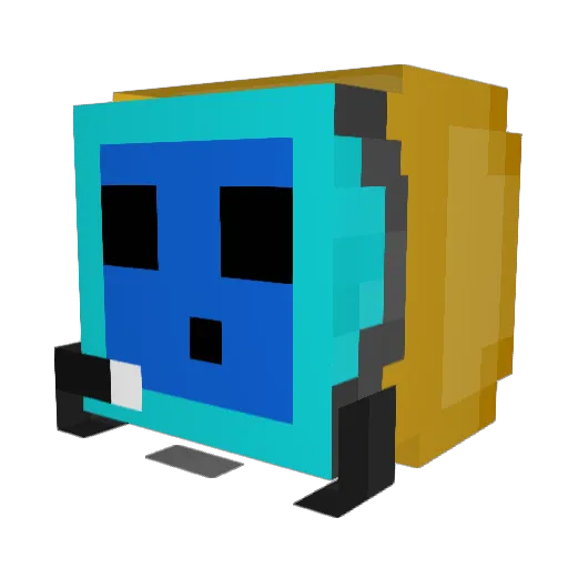 Dipzz Minecraft avatar head, 3D render
