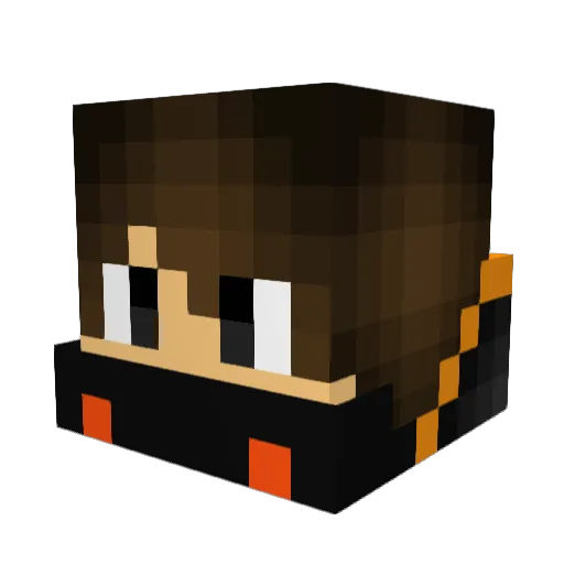 DirKTheCaster Minecraft avatar head, 3D render