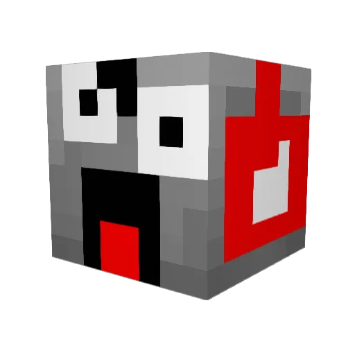 Dirashi Minecraft avatar head, 3D render