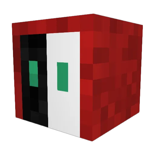 DireCoder Minecraft avatar head, 3D render