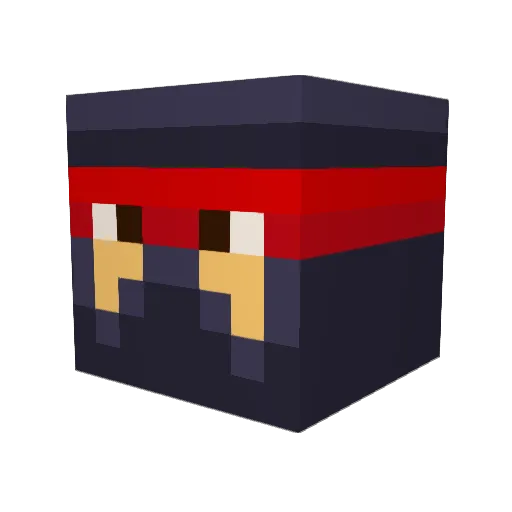 DireSeven Minecraft avatar head, 3D render