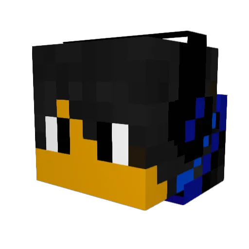DireVision Minecraft avatar head, 3D render