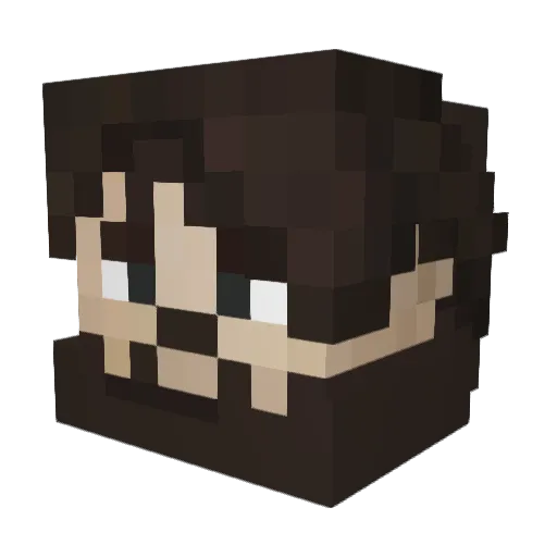 DireWolf_26 Minecraft avatar head, 3D render