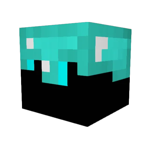 Direbadger Minecraft avatar head, 3D render