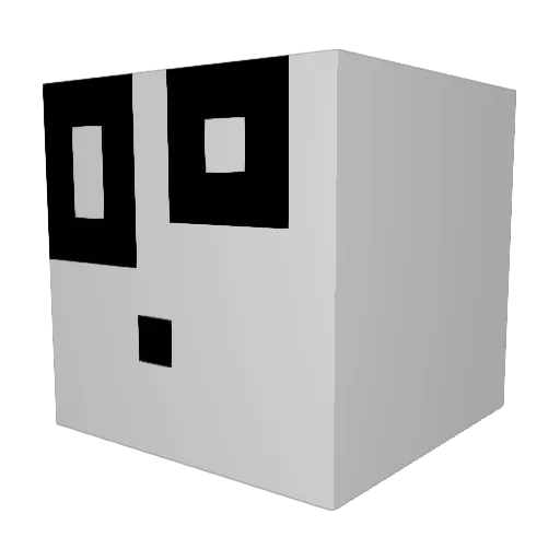 Directie Minecraft avatar head, 3D render