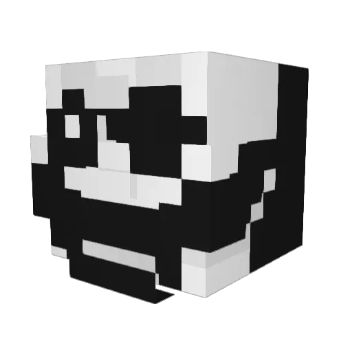 Directives Minecraft avatar head, 3D render