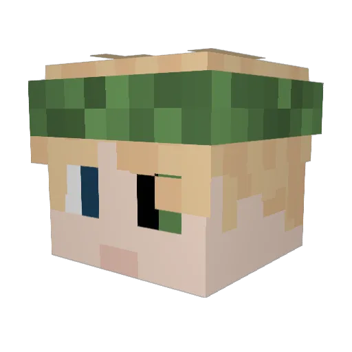 DirectorQuinn Minecraft avatar head, 3D render