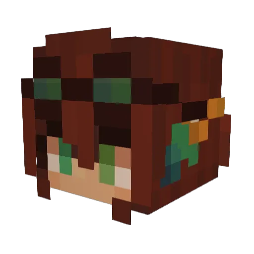 DirectorsDarling Minecraft avatar head, 3D render