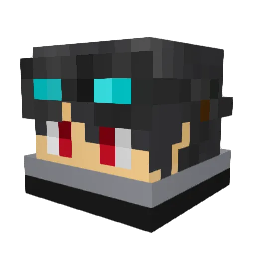 Diredfish Minecraft avatar head, 3D render
