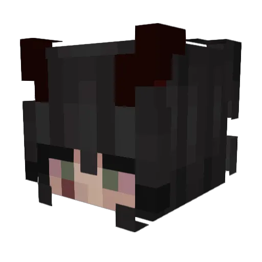 Direke Minecraft avatar head, 3D render
