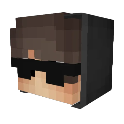 Direktly Minecraft avatar head, 3D render