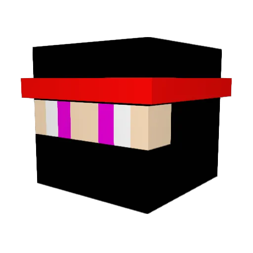 Direlyss Minecraft avatar head, 3D render