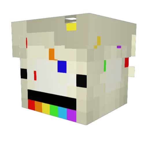 Direman Minecraft avatar head, 3D render