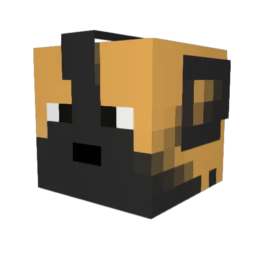 Diremon Minecraft avatar head, 3D render