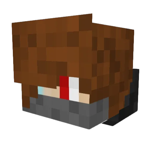 DireyzAtleast Minecraft avatar head, 3D render