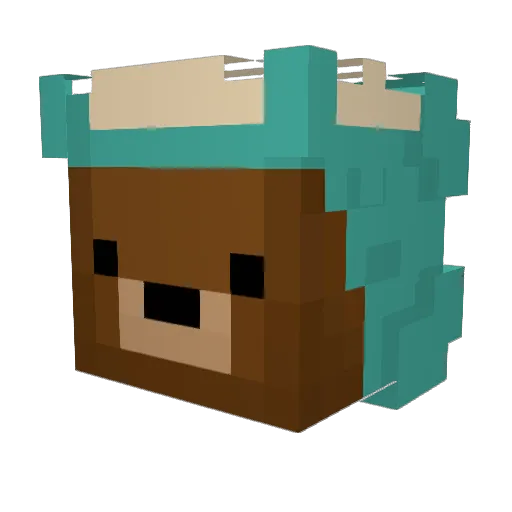 Dirflaw Minecraft avatar head, 3D render