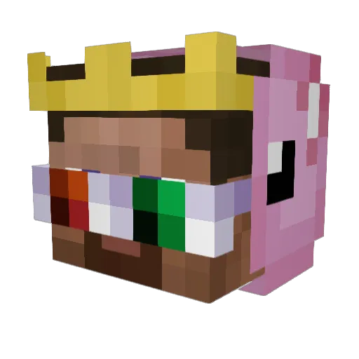 DirkToggelt Minecraft avatar head, 3D render