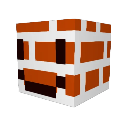 Dirk_the_Brick Minecraft avatar head, 3D render