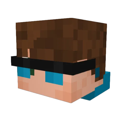 Dirksu Minecraft avatar head, 3D render