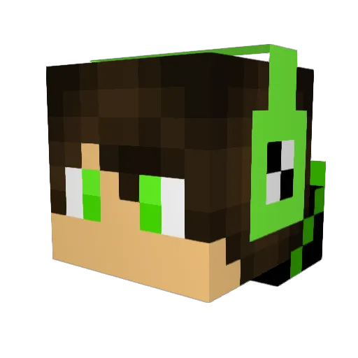 Dirkvdw Minecraft avatar head, 3D render