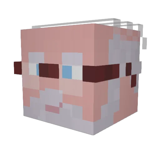 DirnAndrew Minecraft avatar head, 3D render