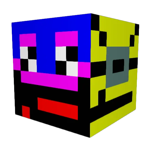 Dirpysquid12 Minecraft avatar head, 3D render