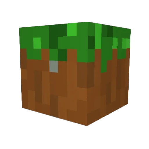 DirtBlock1 Minecraft avatar head, 3D render
