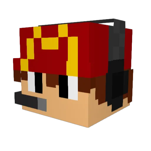 DirtBlockLP Minecraft avatar head, 3D render