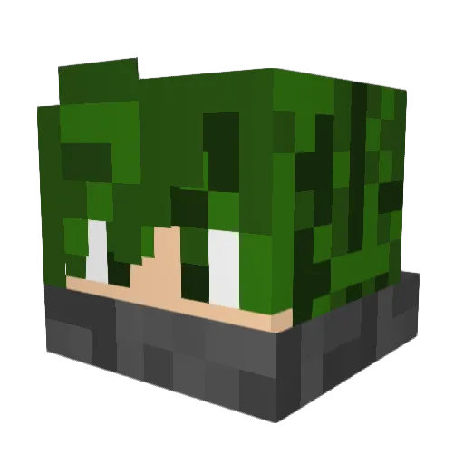 DirtDiver1199 Minecraft avatar head, 3D render