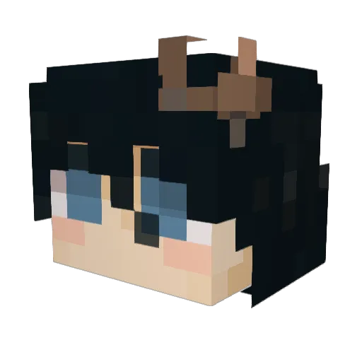 DirtEatingPro Minecraft avatar head, 3D render