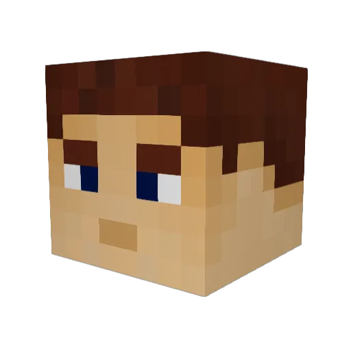 DirtHead5000 Minecraft avatar head, 3D render