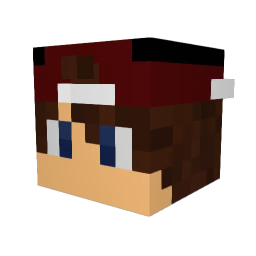 DirtPilgrim Minecraft avatar head, 3D render