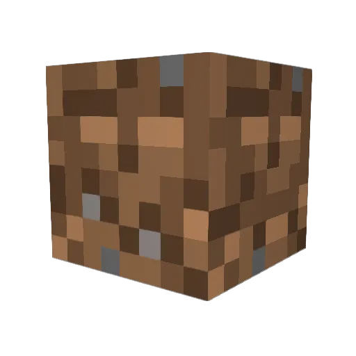 DirtTurret Minecraft avatar head, 3D render