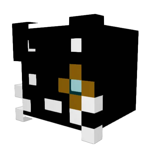 Dirt_the_cat Minecraft avatar head, 3D render