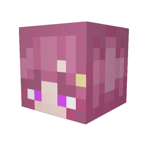Dirtberry Minecraft avatar head, 3D render