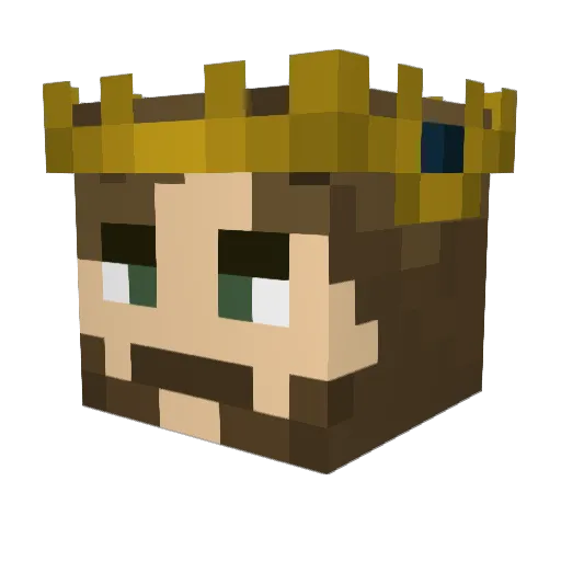 Dirtblox Minecraft avatar head, 3D render