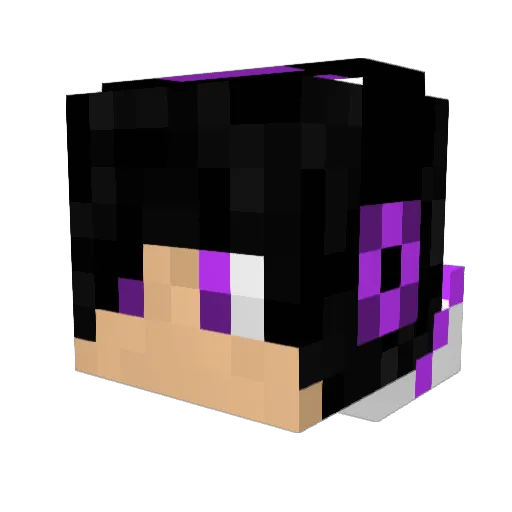 Dirten Minecraft avatar head, 3D render