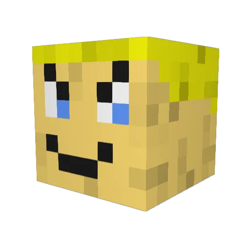 Dirty8412 Minecraft avatar head, 3D render
