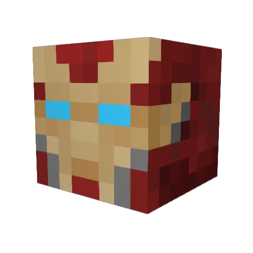 DirtyBlob Minecraft avatar head, 3D render