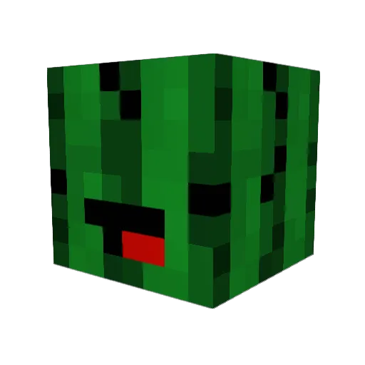 DirtyClown Minecraft avatar head, 3D render