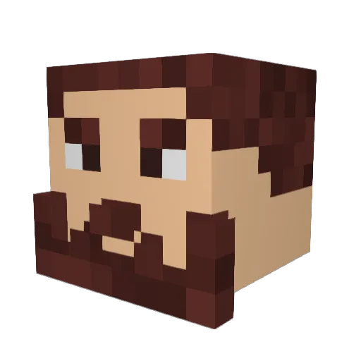 DirtyCondon Minecraft avatar head, 3D render