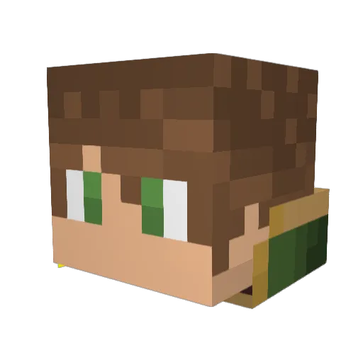 DirtyDan1998 Minecraft avatar head, 3D render