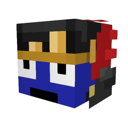 DirtyDanIrl Minecraft avatar head, 3D render