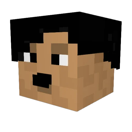 DirtyDanMC Minecraft avatar head, 3D render
