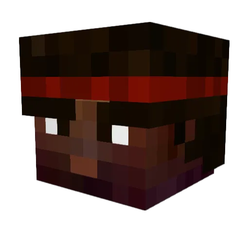 DirtyDip Minecraft avatar head, 3D render