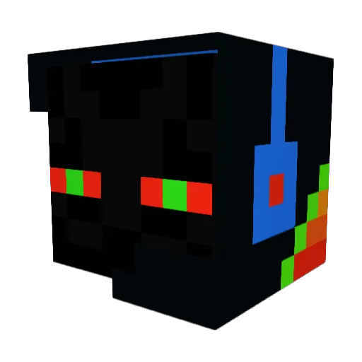 DirtyDirtsMC Minecraft avatar head, 3D render