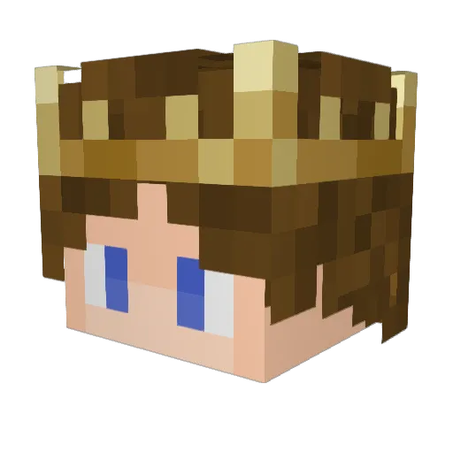 DirtyDurs Minecraft avatar head, 3D render